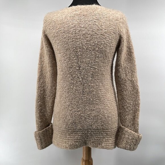 𝅺CLUB Monaco neutral wool alpaca blend sweater minimalist warm soft sz xs - Picture 8 of 8